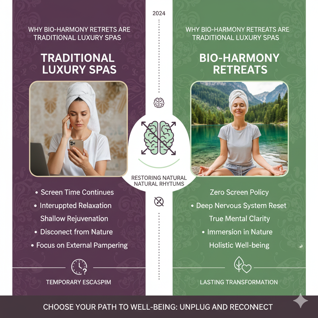 The "Digital Detox" Travel Trend: Why Bio-Harmony Retreats are Replacing Traditional Luxury Spas