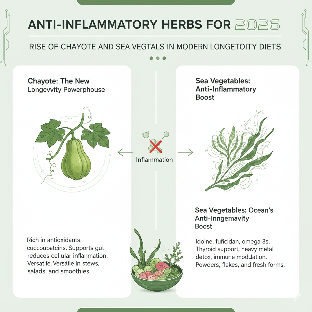 Anti-Inflammatory Herbs for 2026: The Rise of Chayote and Sea Vegetables in Modern Longevity Diets