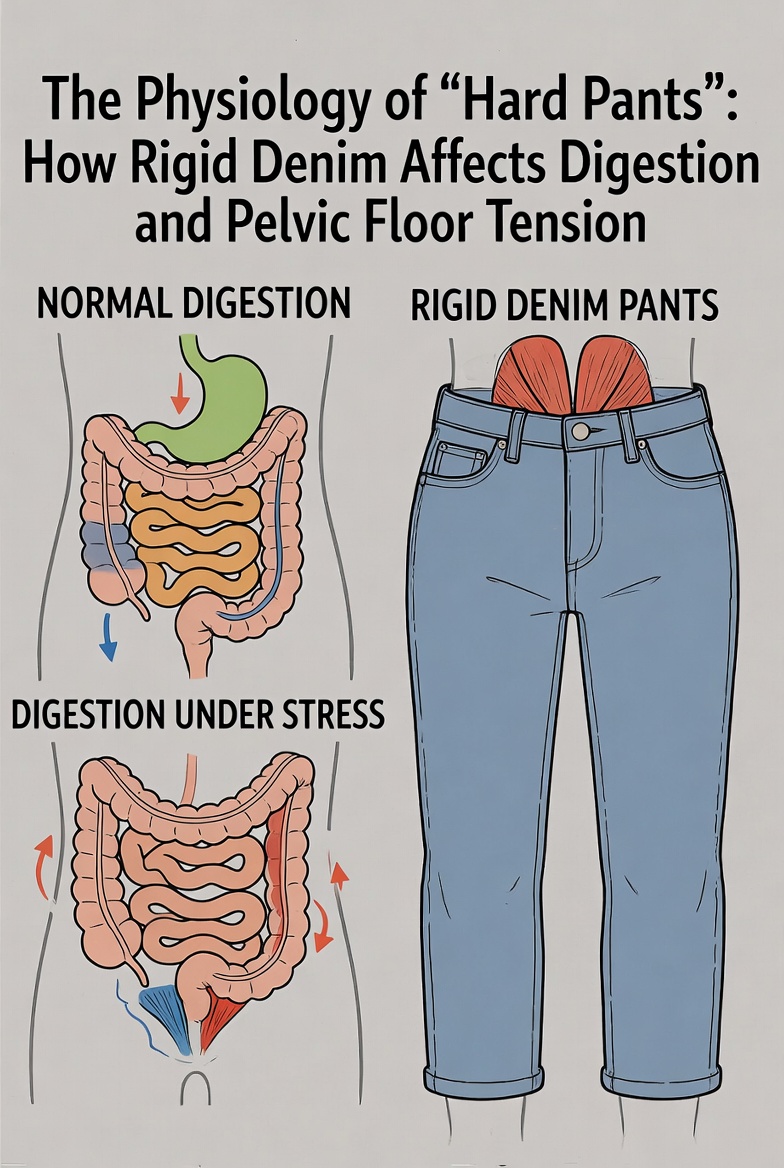 The Physiology of "Hard Pants": How Rigid Denim Affects Digestion and Pelvic Floor Tension